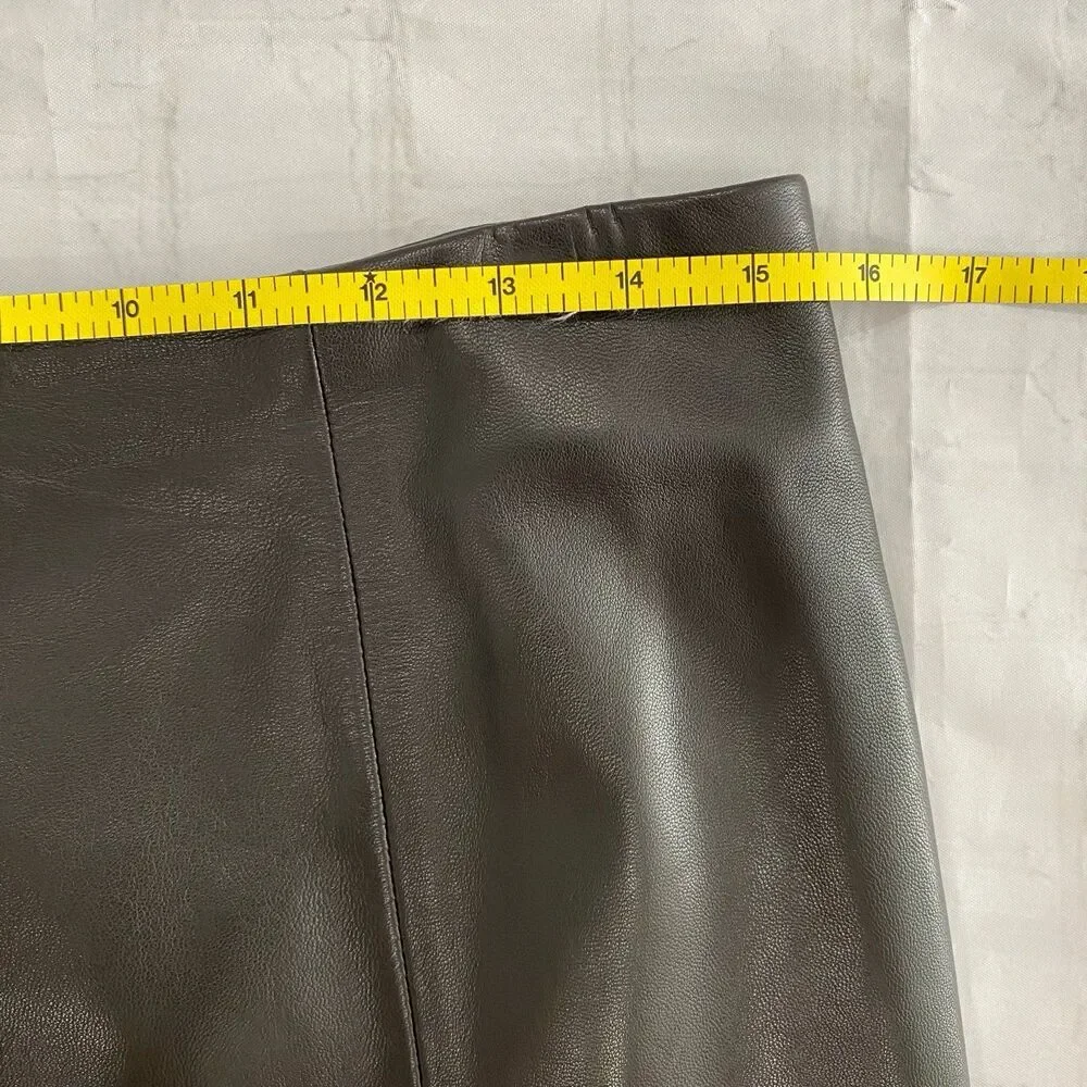 Talbots Skirt Women’s Size 6 Color Brown Leather Lined - Picture 7 of 10
